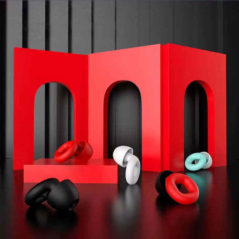 Silicone Earplugs for Swimming Sleep Noise Cancel Noise Reduction-Soundproof Reduce Disturbances -Quality Loop Earplugs Supplies