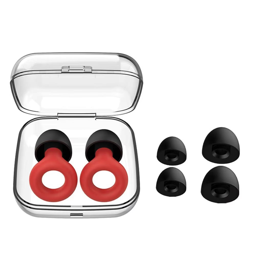 Silicone Earplugs for Swimming Sleep Noise Cancel Noise Reduction-Soundproof Reduce Disturbances -Quality Loop Earplugs Supplies